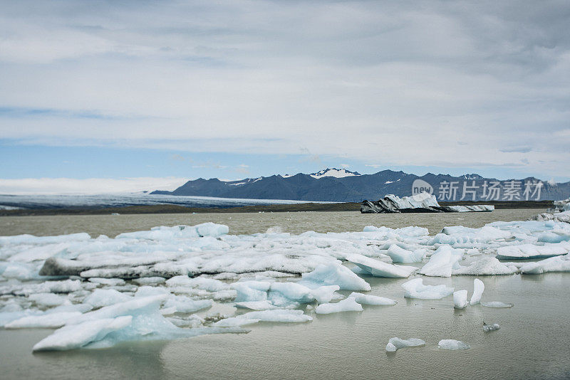 冰川形成，Fjallsjökull, Asturland，冰岛，欧洲